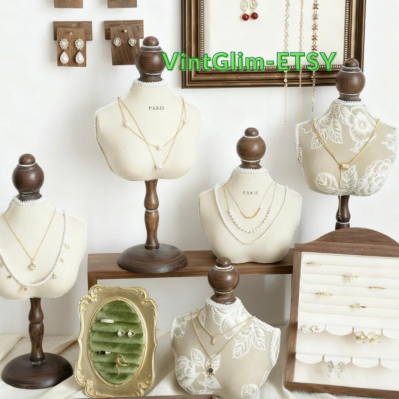 Baroque Jewelry Displays: How Vintage Bust Mannequin Stands & Ring Holders Elevate Your Jewelry Storage