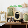 Baroque Framed Velvet Jewelry Holder, Luxury Necklace/Earring/Ring Organizer for Home Decor Gifting