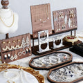 Baroque Wooden Jewelry Organizer Set: Luxury Necklace & Ring Holder,Vanity Organizer