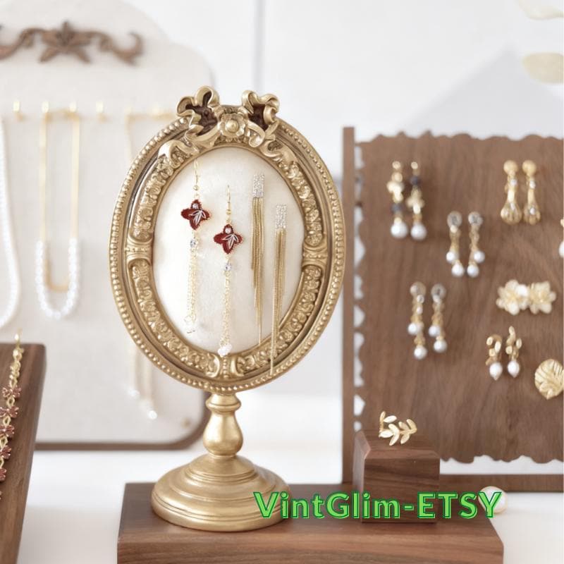 Baroque Jewelry Organizer: Elegant Necklace, Earring, Ring Display Stand