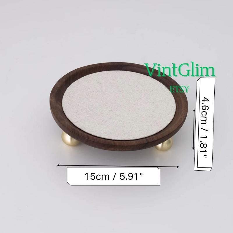 Walnut Wood Jewelry Display Tray:  Necklace/Earring/Ring Holder, Luxury Home Decor Gift Mom