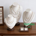 Wooden Jewelry Organizer: Baroque Necklace Bust, Earring Stand, Ring Tray,Home Decor Gift Mom