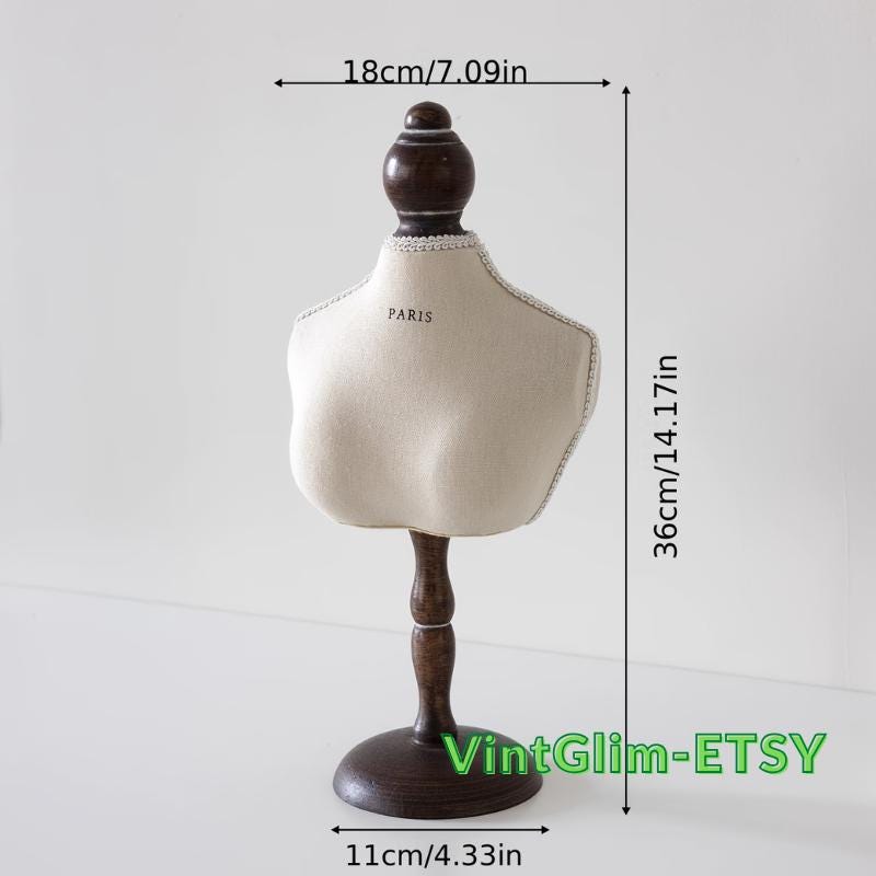 Walnut Wood Jewelry Holder Stand: Velvet Lined Ring, Necklace & Earring Display