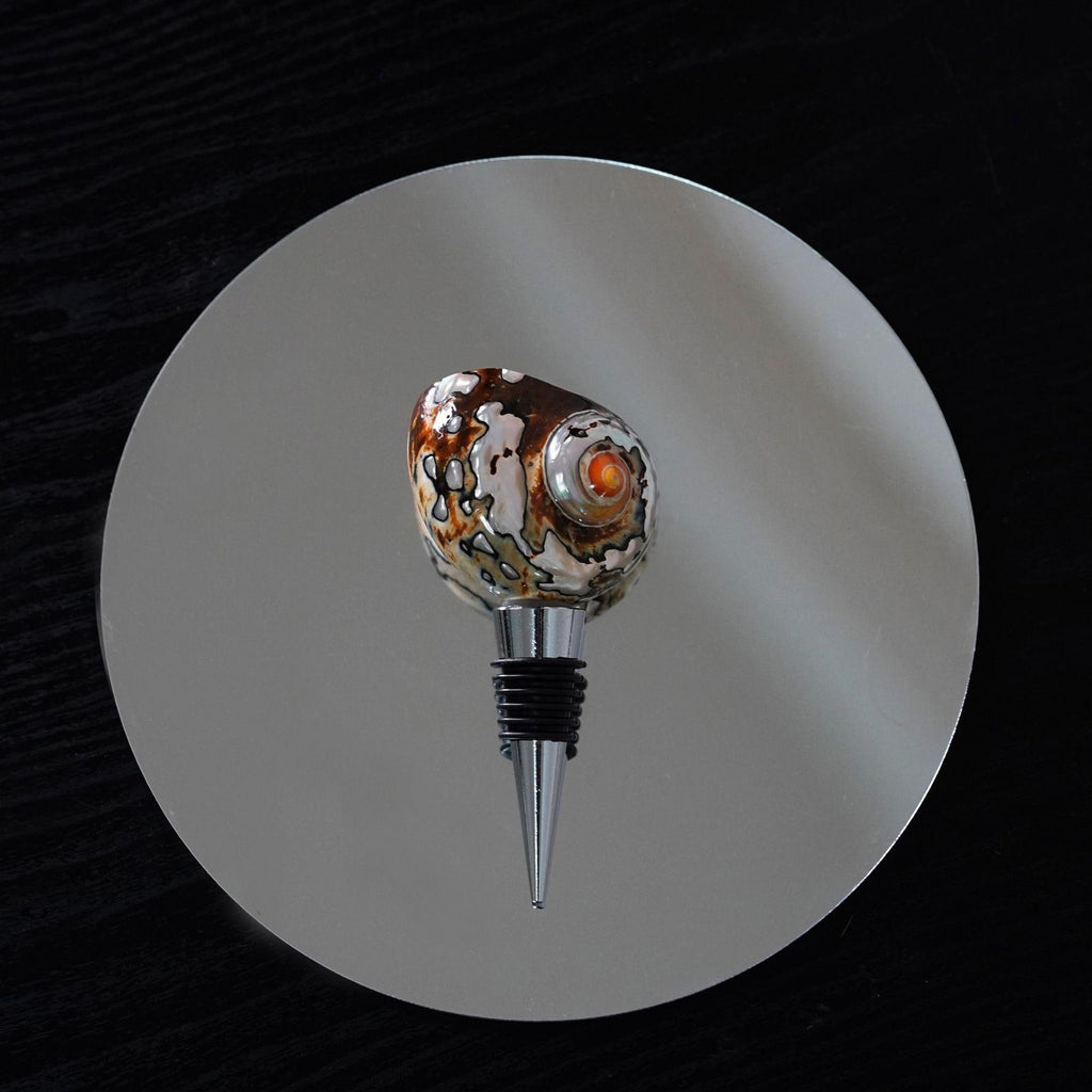 Seashell Wine Stopper: Coastal Bar Decor, Unique Wine Lover Gift