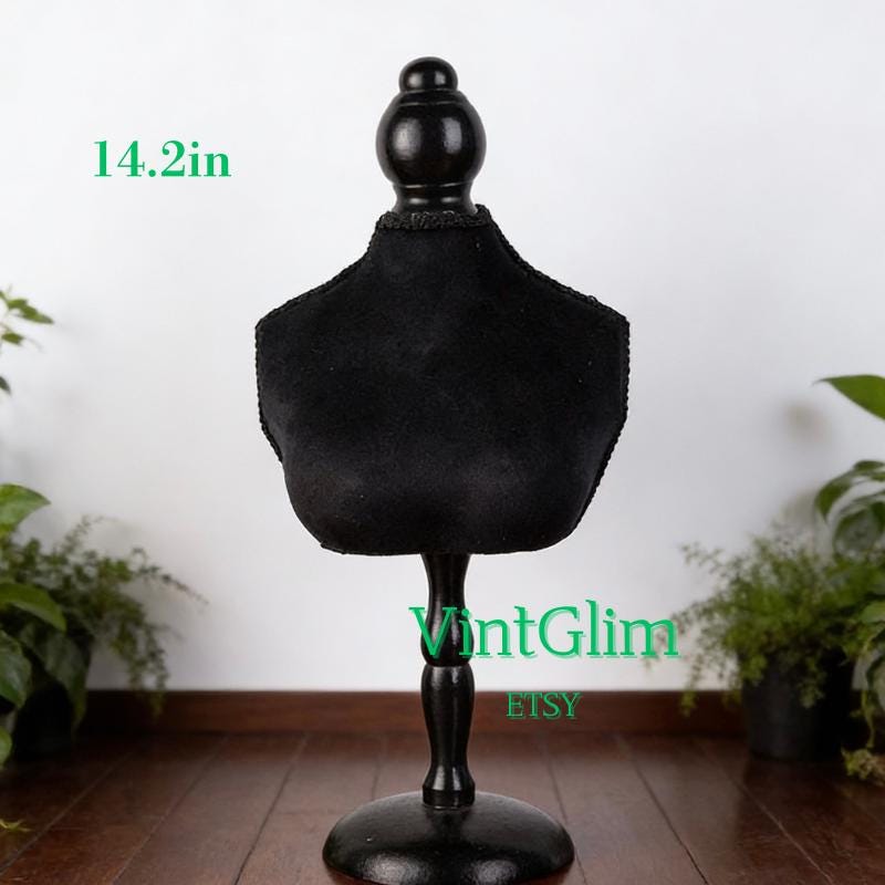 Baroque Bust Display, Black Velvet Necklace Stand, Luxury Home Decor, Gift for Mom