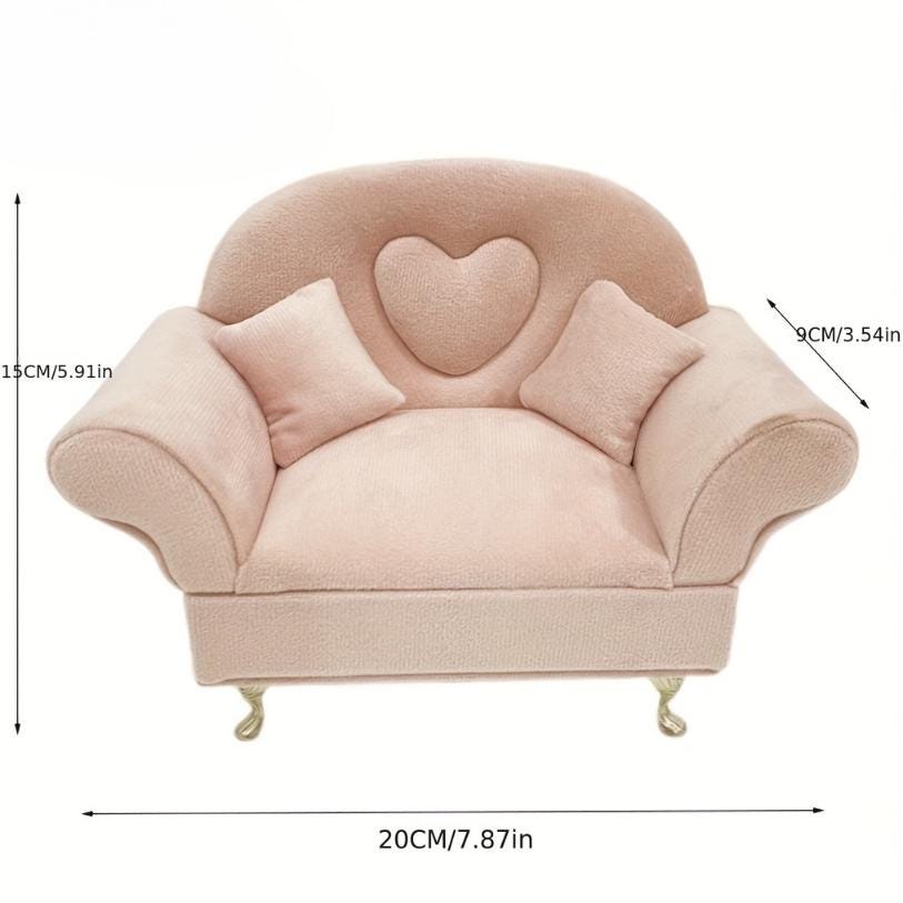 Miniature Pink Velvet Jewelry Sofa: Barbiecore Ring & Earring Holder