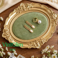 Ornate Gold Jewelry Tray, Velvet Lined Display for Earrings & Rings