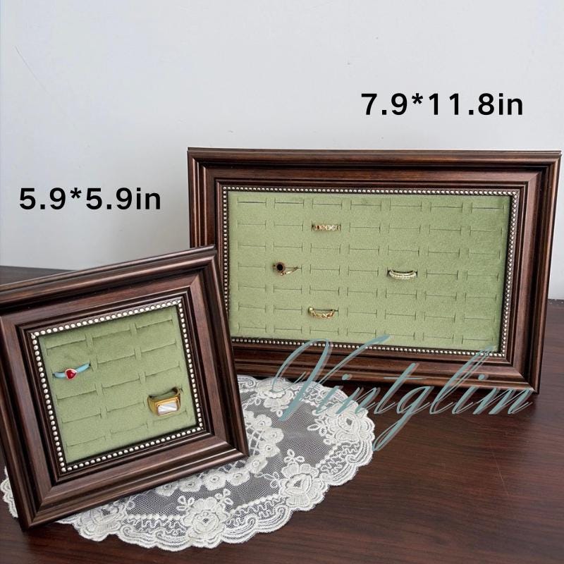 Baroque Wooden Jewelry Holder: 2-Size Ring Holder Display, Luxury Home Decor Gift