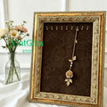 Vintage Baroque Necklace Holder Frame: Gold Ornate Velvet Jewelry Display