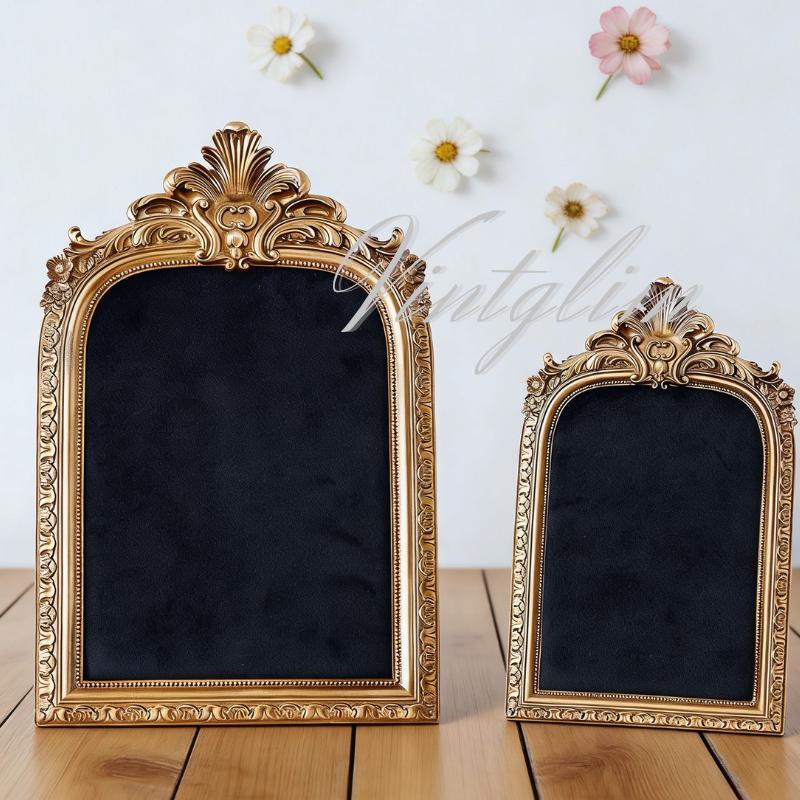 Baroque Jewelry Display:Black Velvet Necklace Bust & Earring, Brooch Frames, Decor Gift for Mother