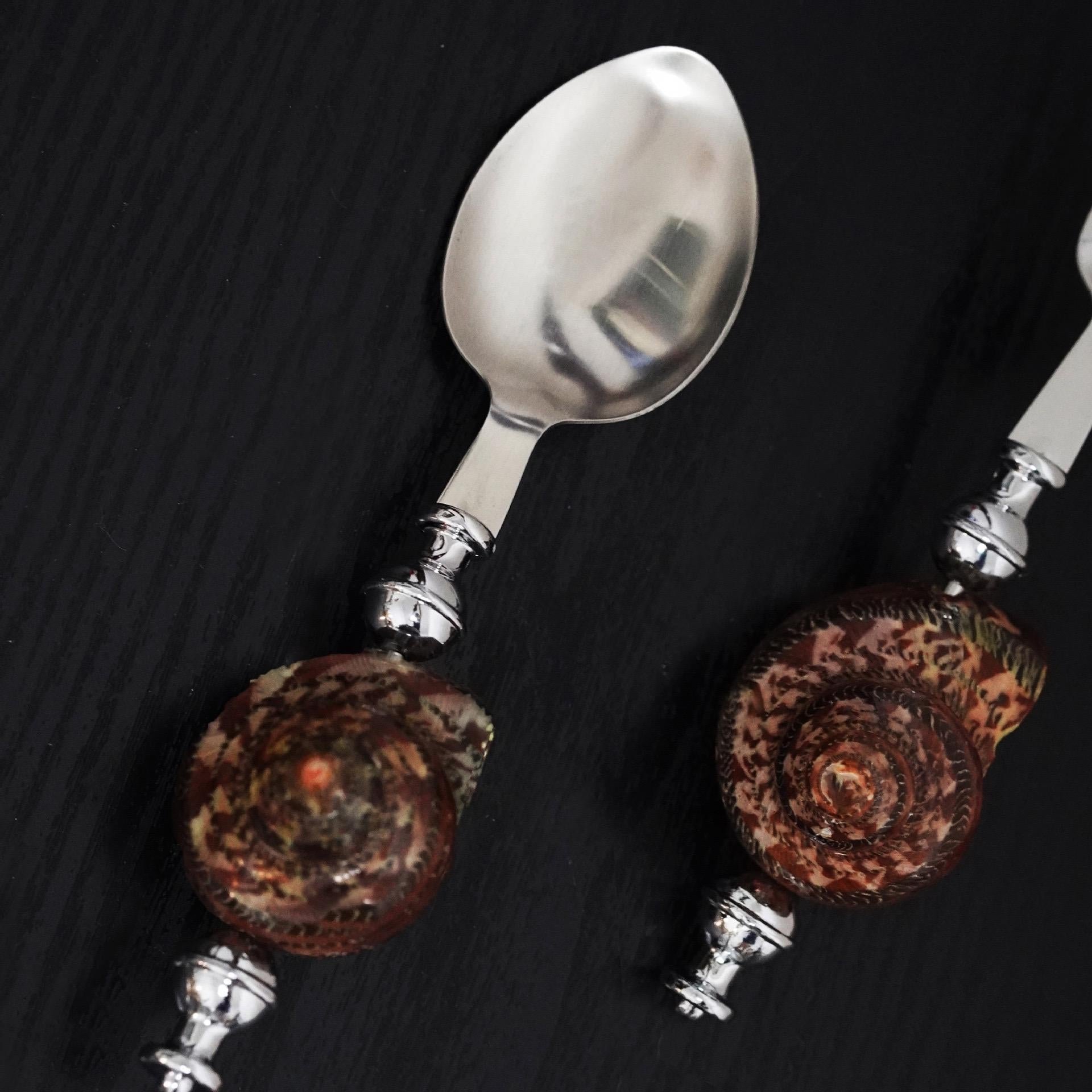 Handmade Seashell Cafe Spoon: Coastal Barware, Ocean Lover Gift