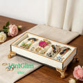 Velvet Ring Organizer Holder Tray, Frame Jewelry Display, Elegant Brooch Display Stand