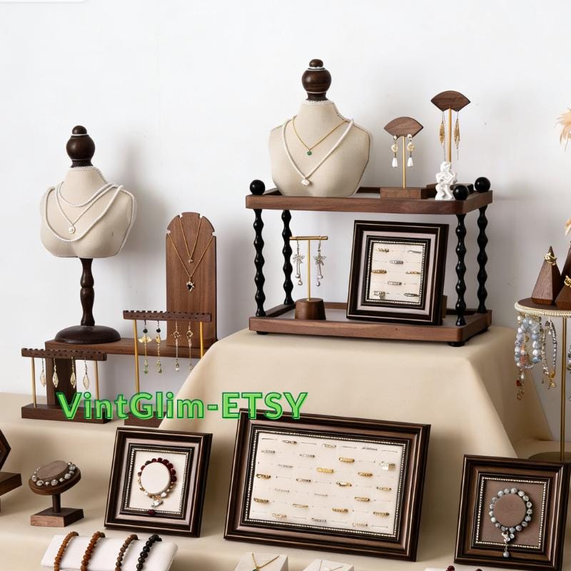 Baroque Jewelry Organizer, Necklace Earring Bracelet Ring Display Stand for Vanity , Home Decor Gift