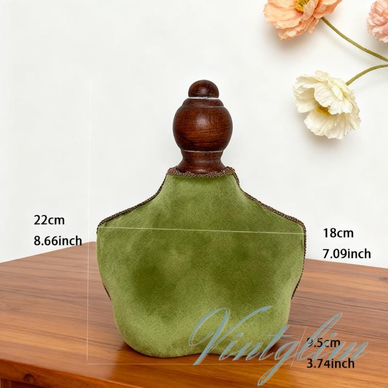 Baroque Mannequin Bust Display Necklace Holder Display(Gray/Green/Red) Velvet Jewelry Stand