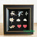 Pinboard Pin Display Frame, Velvet Felt Shadow Box for Badge Medal Jewelry Storage