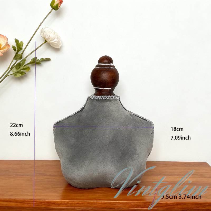 Baroque Mannequin Bust Display Necklace Holder Display(Gray/Green/Red) Velvet Jewelry Stand