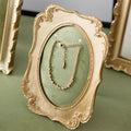 Ornate Gold Baroque Jewelry Stand: Velvet Necklace Ring Holder