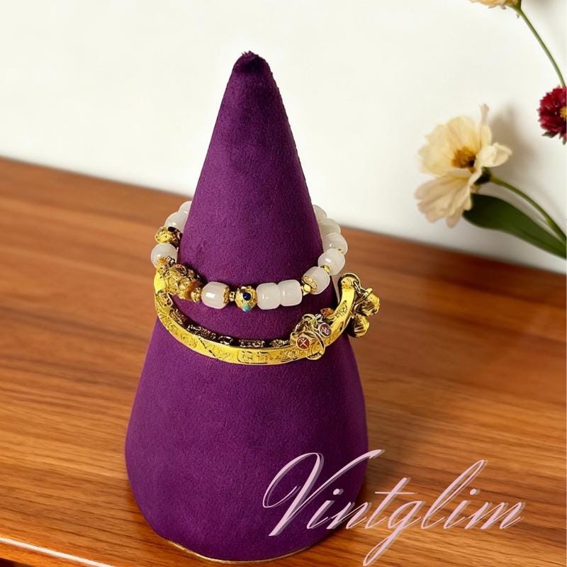 Baroque Style Lavender Plum Velvet Jewelry Organizer: Necklace/Ring/Earring Holder, Home Decor Gift