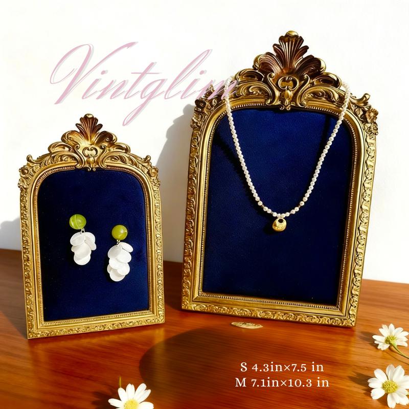 Baroque Jewelry Holder (Necklace/Earring) Navy/Purple, Home Decor Gift Baroque Style 4.33x7.48/7.09x10.24in