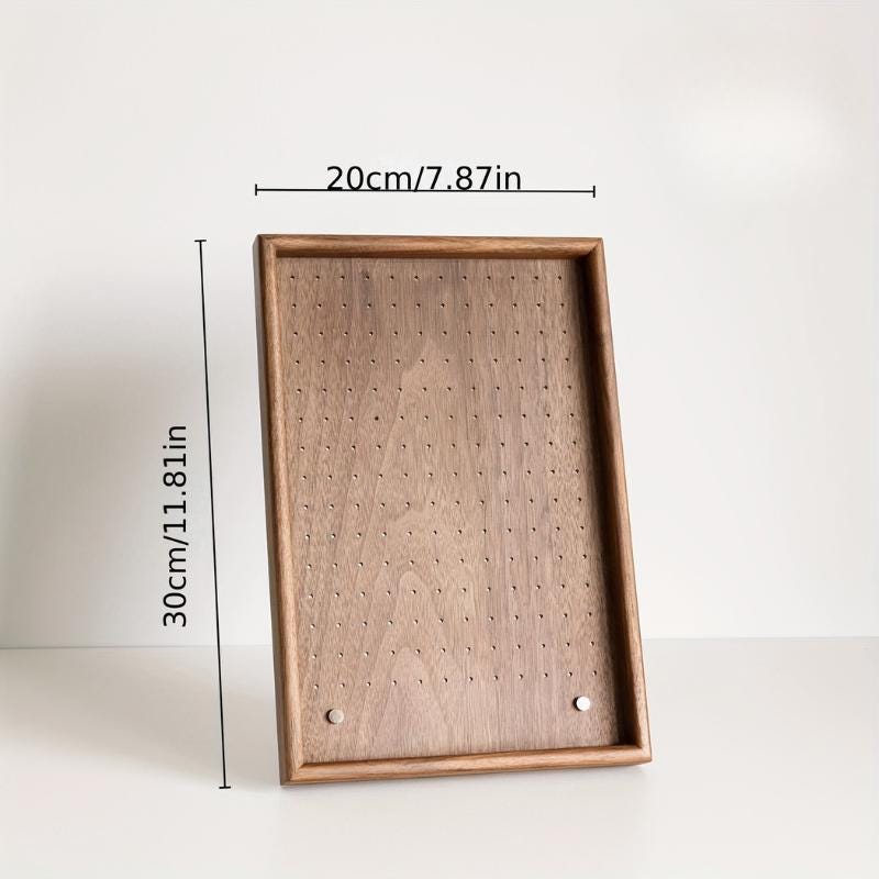 Baroque Wooden Jewelry Holder Set: Walnut Vanity Display, Bust Necklace Holder, Earring Stand