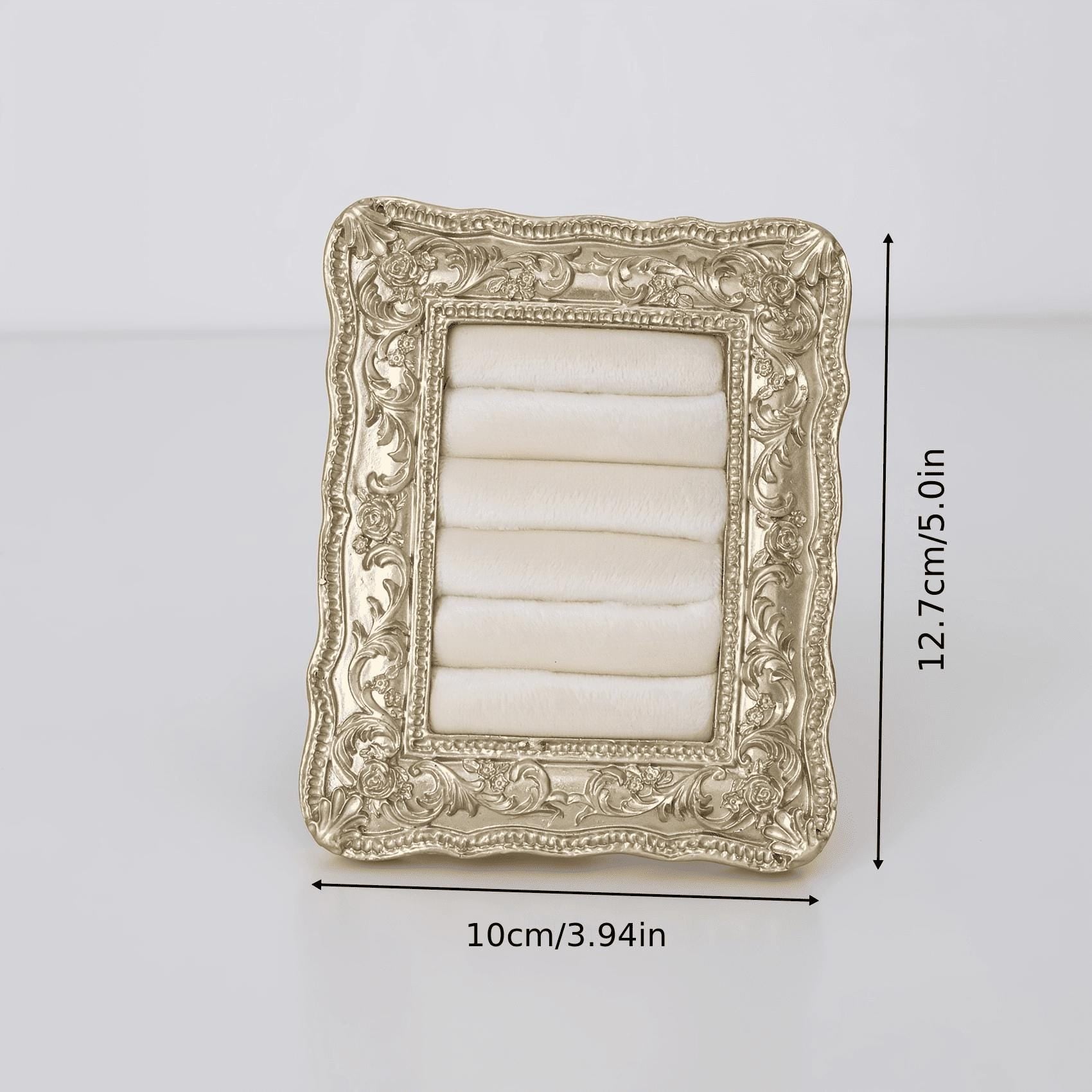 Baroque Velvet Jewelry Organizer: Ring & Earring Holder, Luxury Home Decor, Vanity Wedding