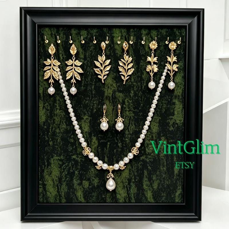 Elegant Jewelry Display, Earring Tray, Necklace Holder & Ring Organizer, Mother's Day Gift