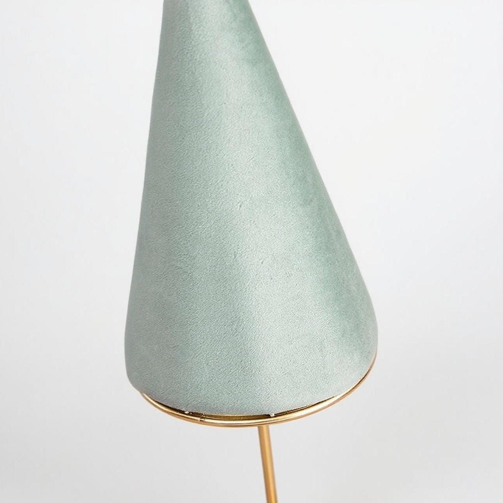 Christmas Tree Jewelry Stand 16.1in* 3.7in: Velvet Turquoise Holiday Decor,Necklaces Earrings Holder