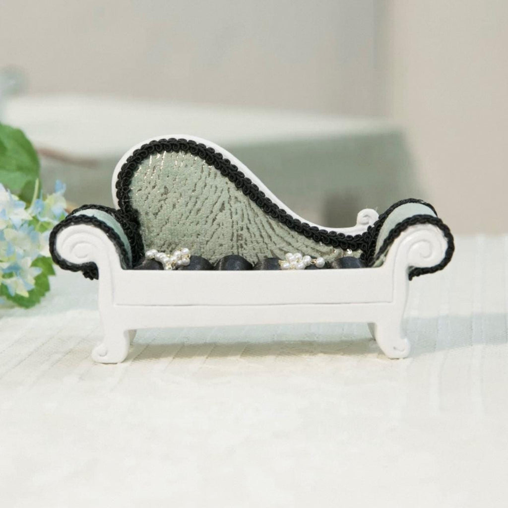 Teal Velvet Jewelry Holder Set: Mannequin, Ring Stand, Chaise Lounge