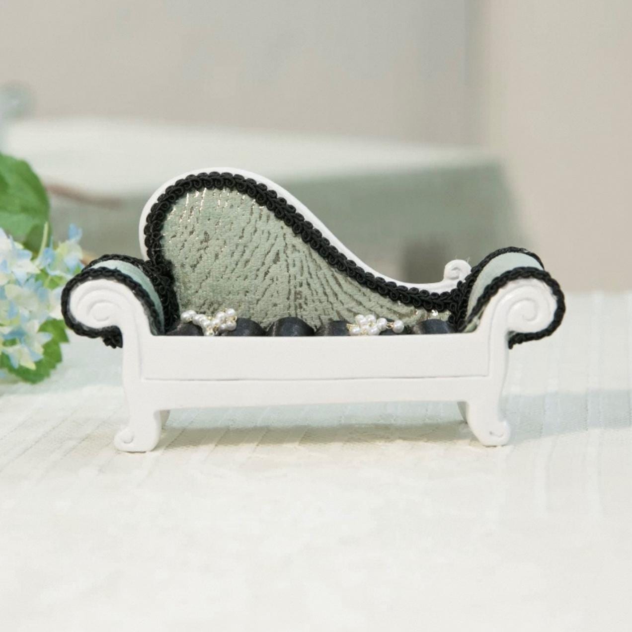 Teal Velvet Jewelry Holder Set: Mannequin, Ring Stand, Chaise Lounge