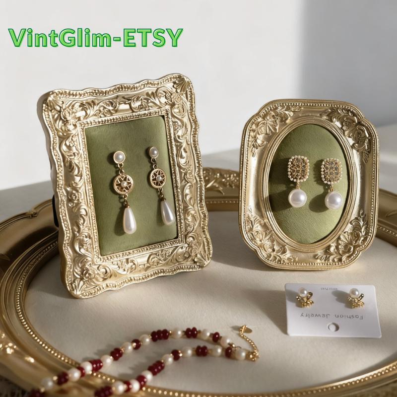 Handmade Baroque Jewelry Holder, High-End Necklace Ring Display, Luxurious Home Decor & Gift