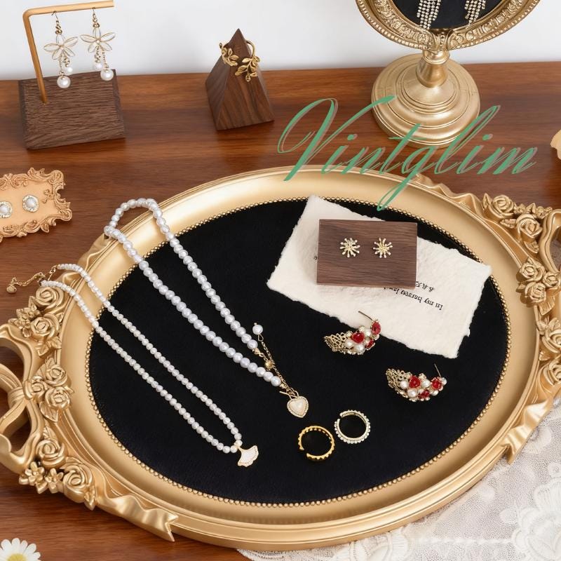 Baroque Lace Mannequin Necklace Holder, Luxury Gold Jewelry Display
