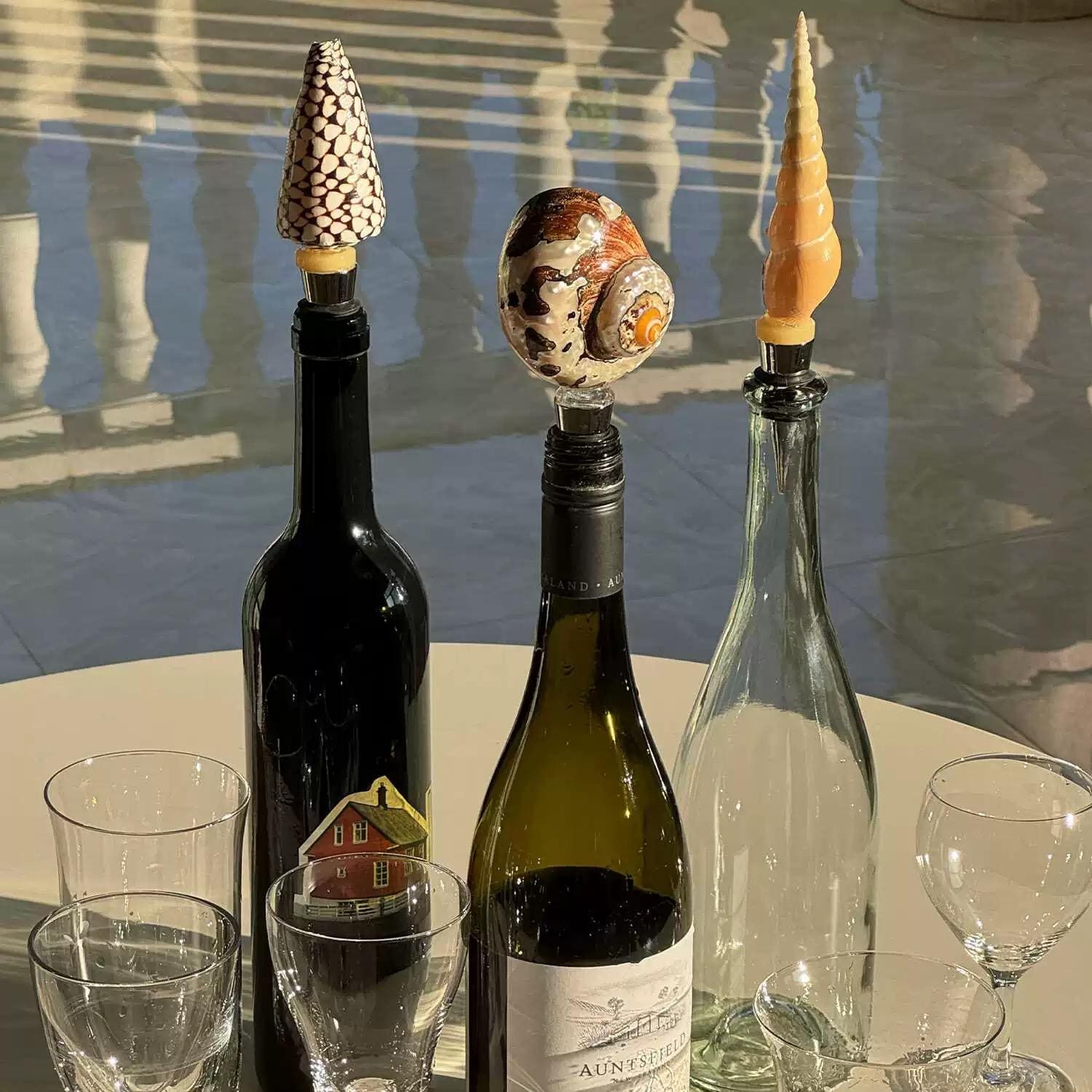 Seashell Wine Stopper: Coastal Bar Decor, Unique Wine Lover Gift
