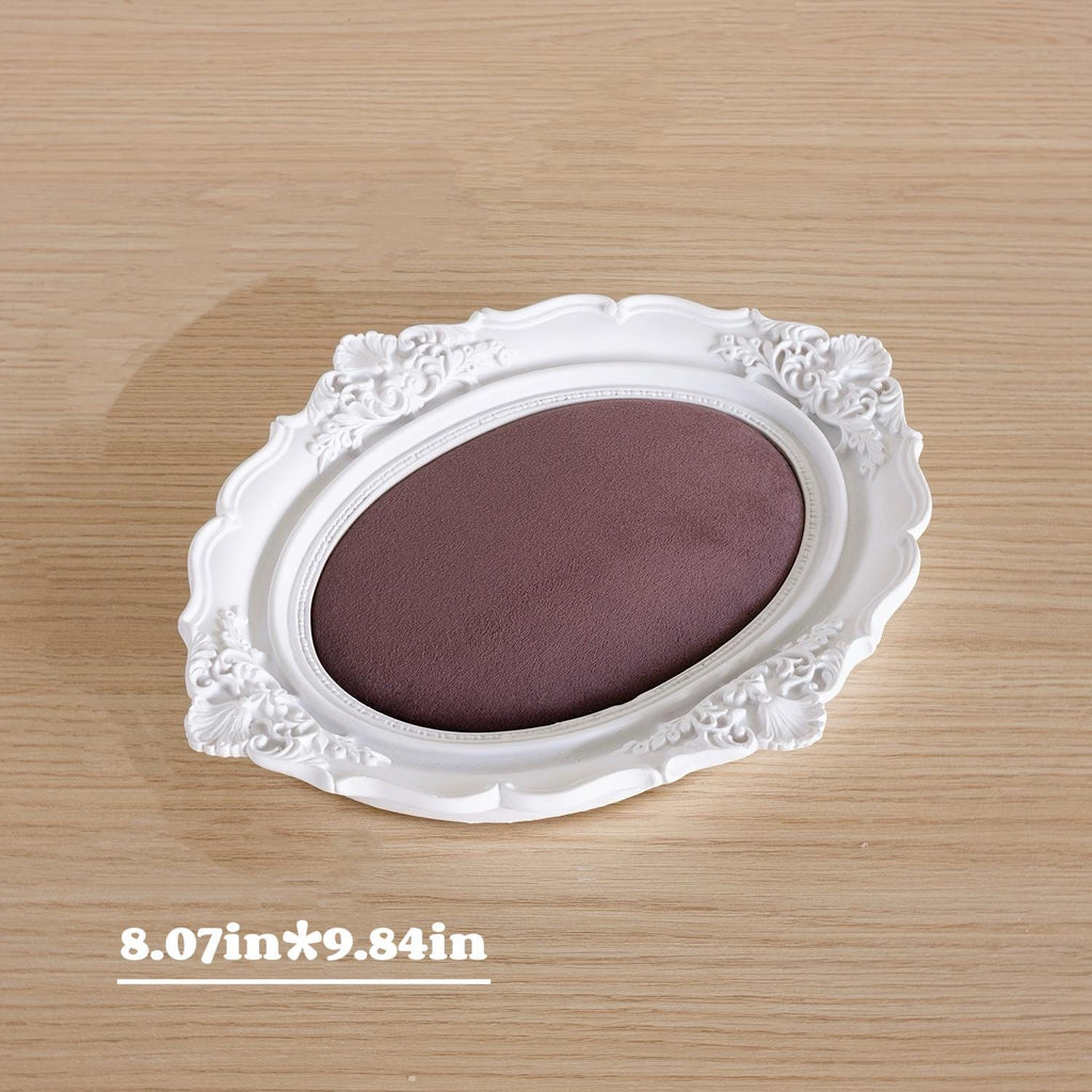 Vintage Baroque Purple Velvet Jewelry Holder: Elegant Ring Necklace Organizer