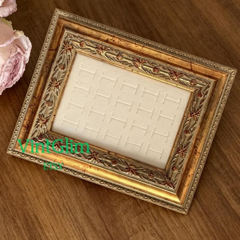Vintage Baroque Ring & Earring Display Tray: Luxury elvet Jewelry Organizer, Mother's Day Gift