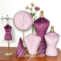 Baroque Style Lavender Plum Velvet Jewelry Organizer: Necklace/Ring/Earring Holder, Home Decor Gift