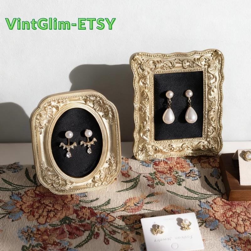 Handmade Baroque Jewelry Holder, High-End Necklace Ring Display, Luxurious Home Decor & Gift