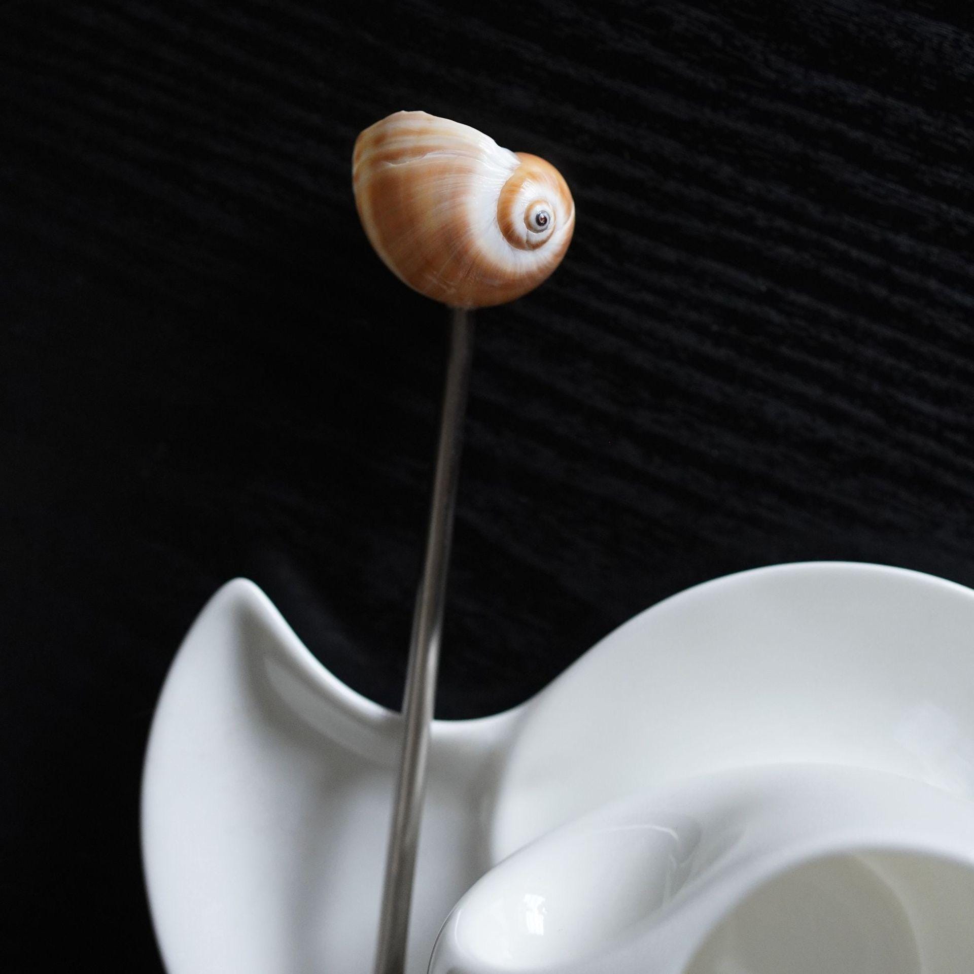 Handmade Seashell Cafe Spoon: Coastal Barware, Ocean Lover Gift