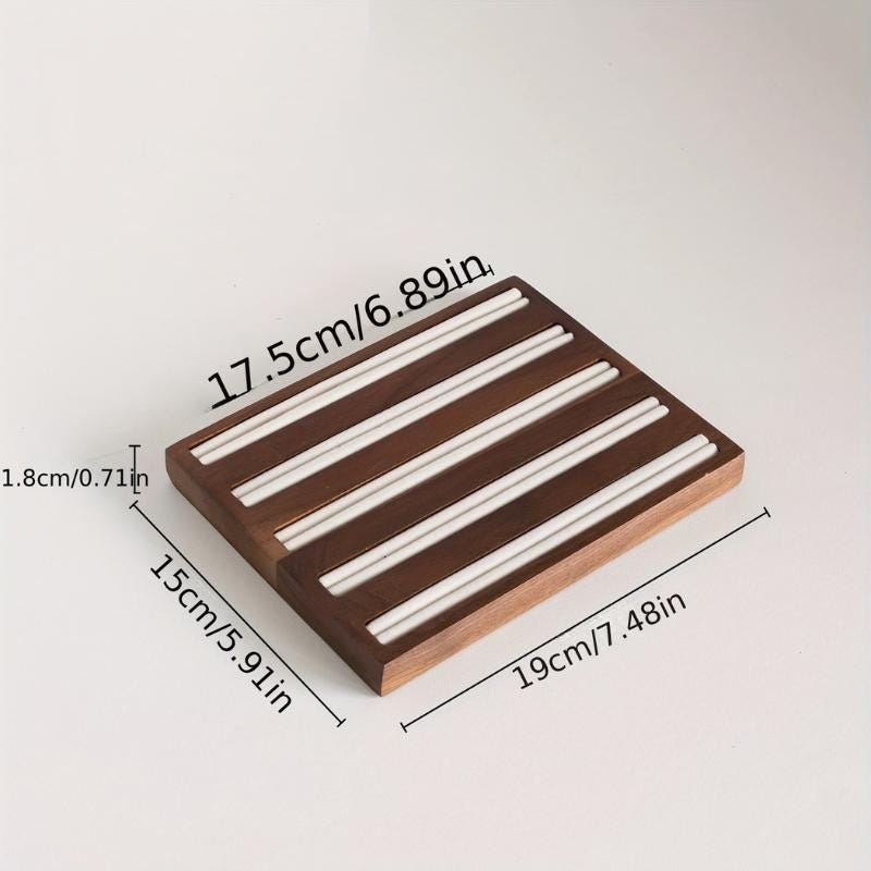 Baroque Wooden Jewelry Holder Set: Walnut Vanity Display, Bust Necklace Holder, Earring Stand