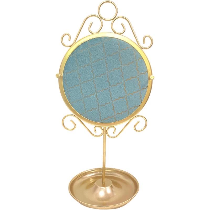 Teal Velvet Jewelry Organizer Set: High Heel Ring Box & Mannequin Holders