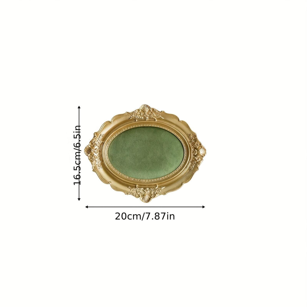 Baroque Green Velvet Jewelry Display Necklace/Earring/Bracelet Holder, Gold T-Bar Organizer,Home Decor