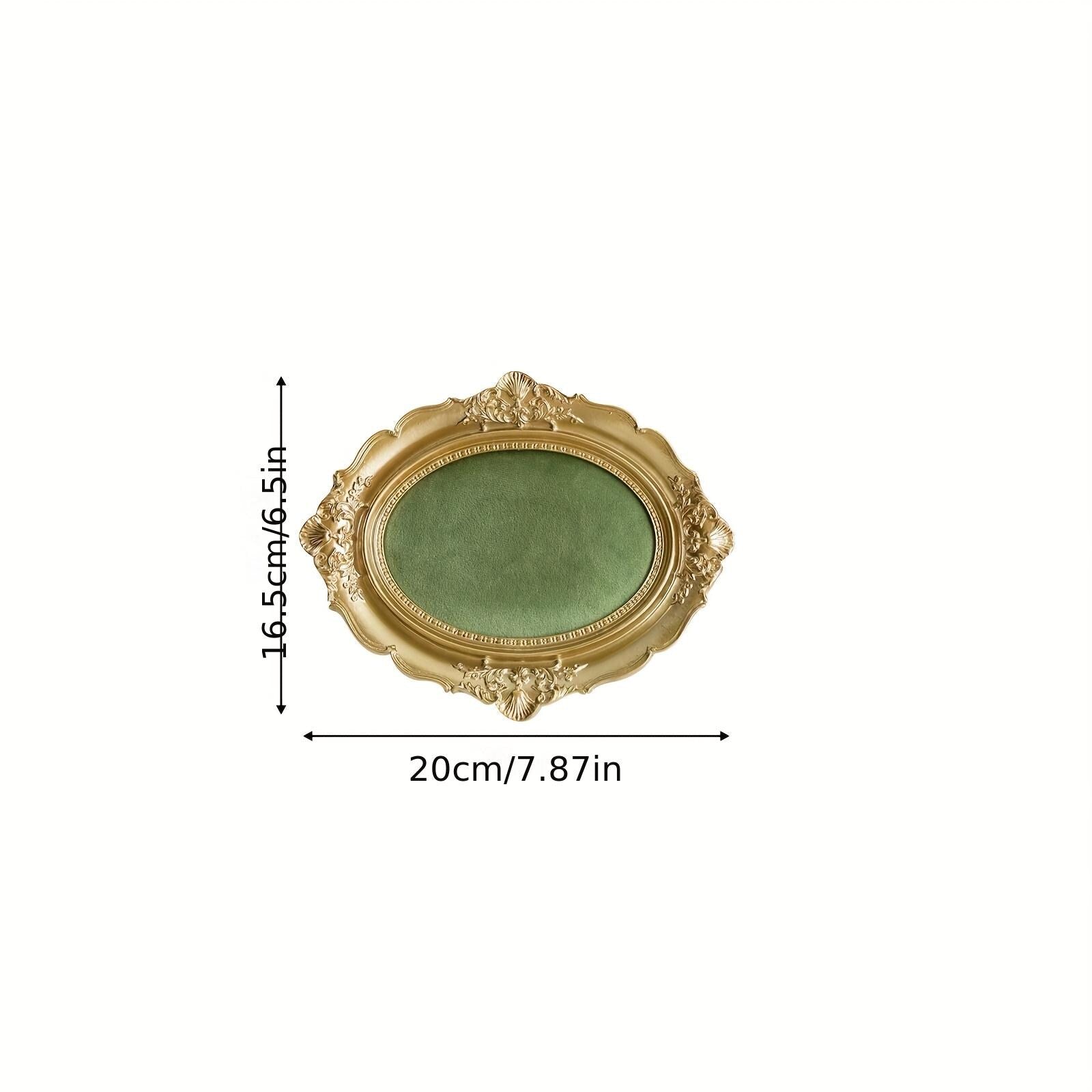 Baroque Green Velvet Jewelry Display Necklace/Earring/Bracelet Holder, Gold T-Bar Organizer,Home Decor