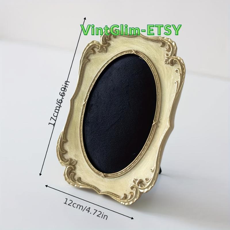 Baroque Framed Jewelry Holder: Wooden Necklace & Earring Organizer
