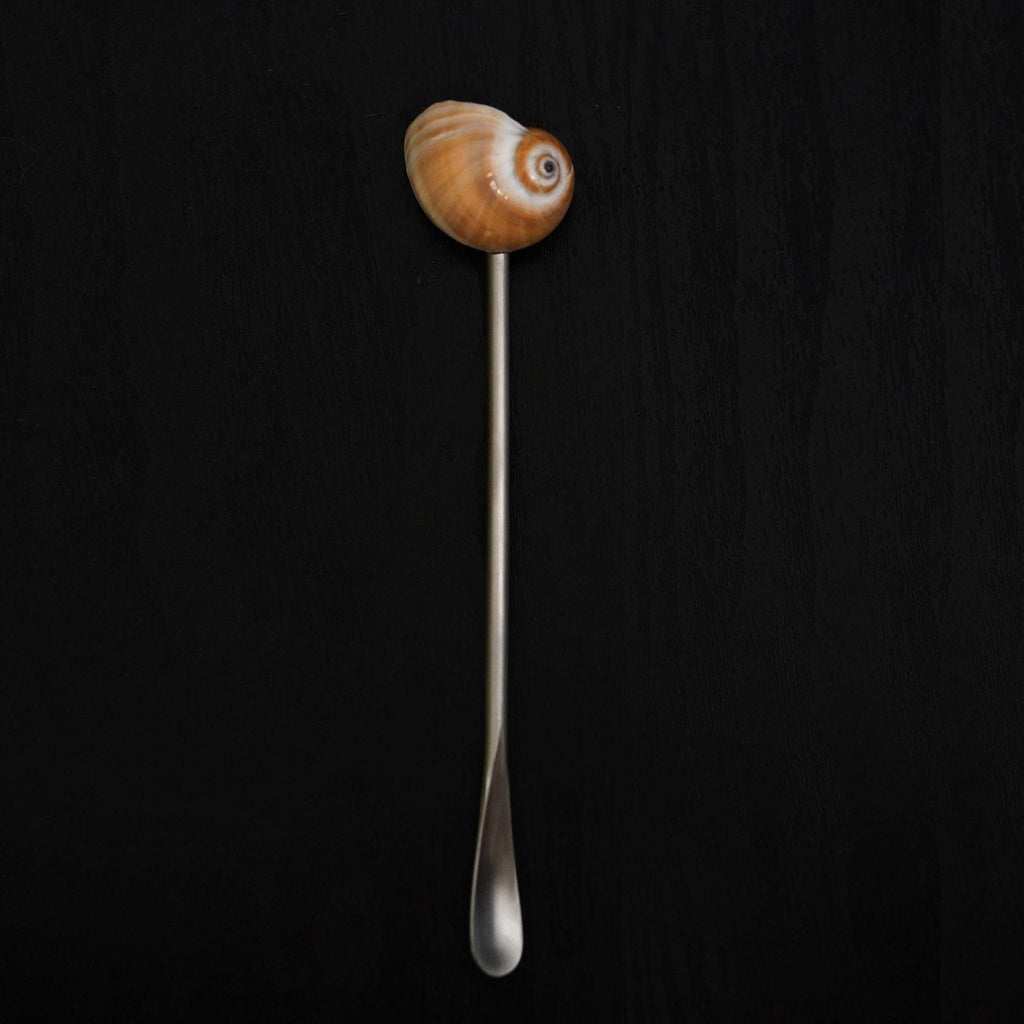 Handmade Seashell Cafe Spoon: Coastal Barware, Ocean Lover Gift
