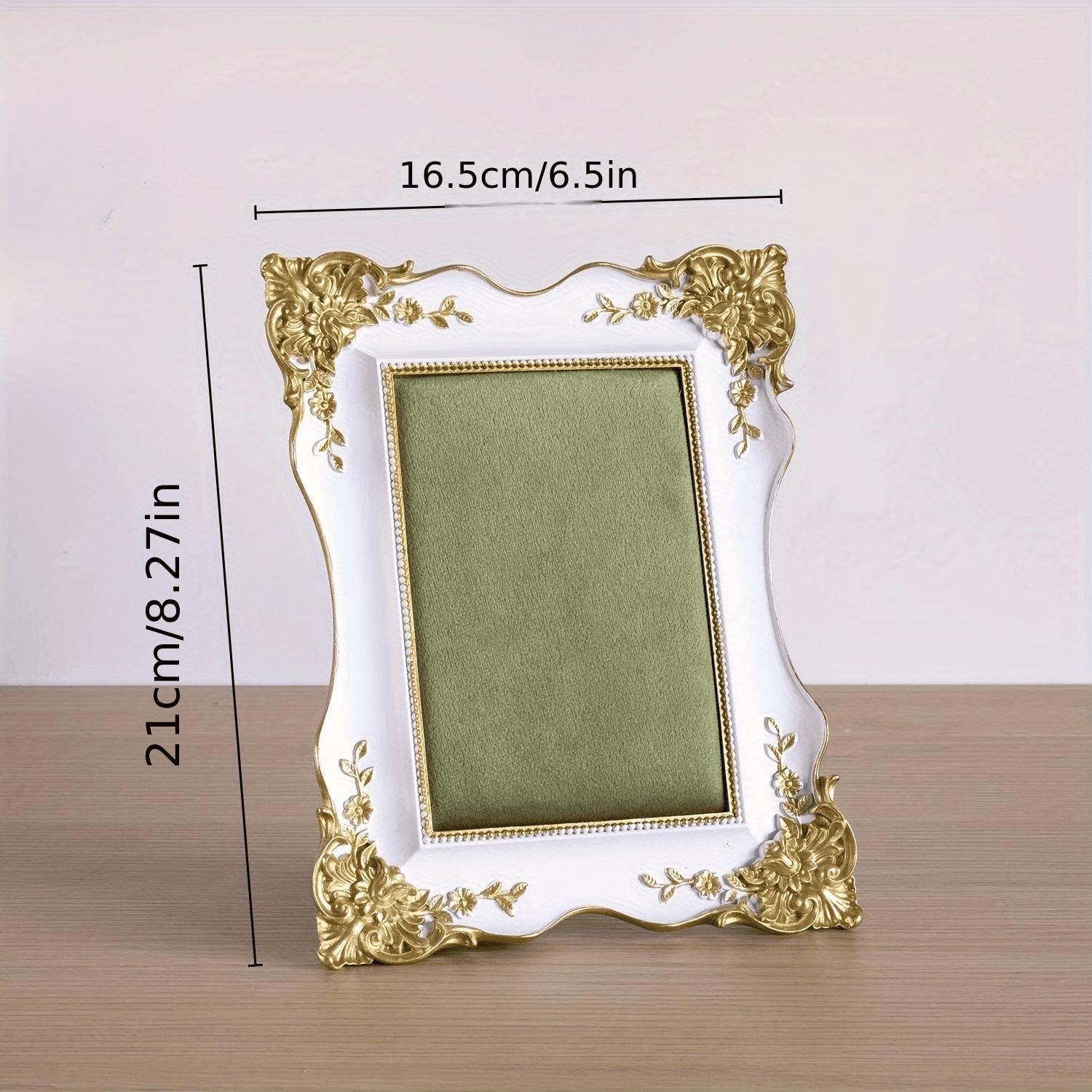 Baroque Necklace Ring Holder: Olive Green Velvet Gold Vintage Jewelry Display