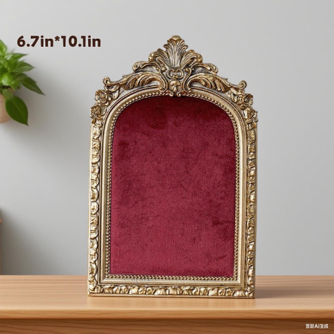 Red Velvet Necklace Holder with Mini Sofa Ring Trays: Baroque Jewelry Organizer
