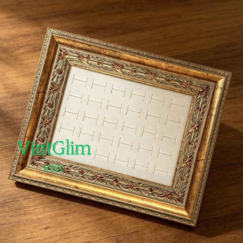 Vintage Baroque Ring & Earring Display Tray: Luxury elvet Jewelry Organizer, Mother's Day Gift