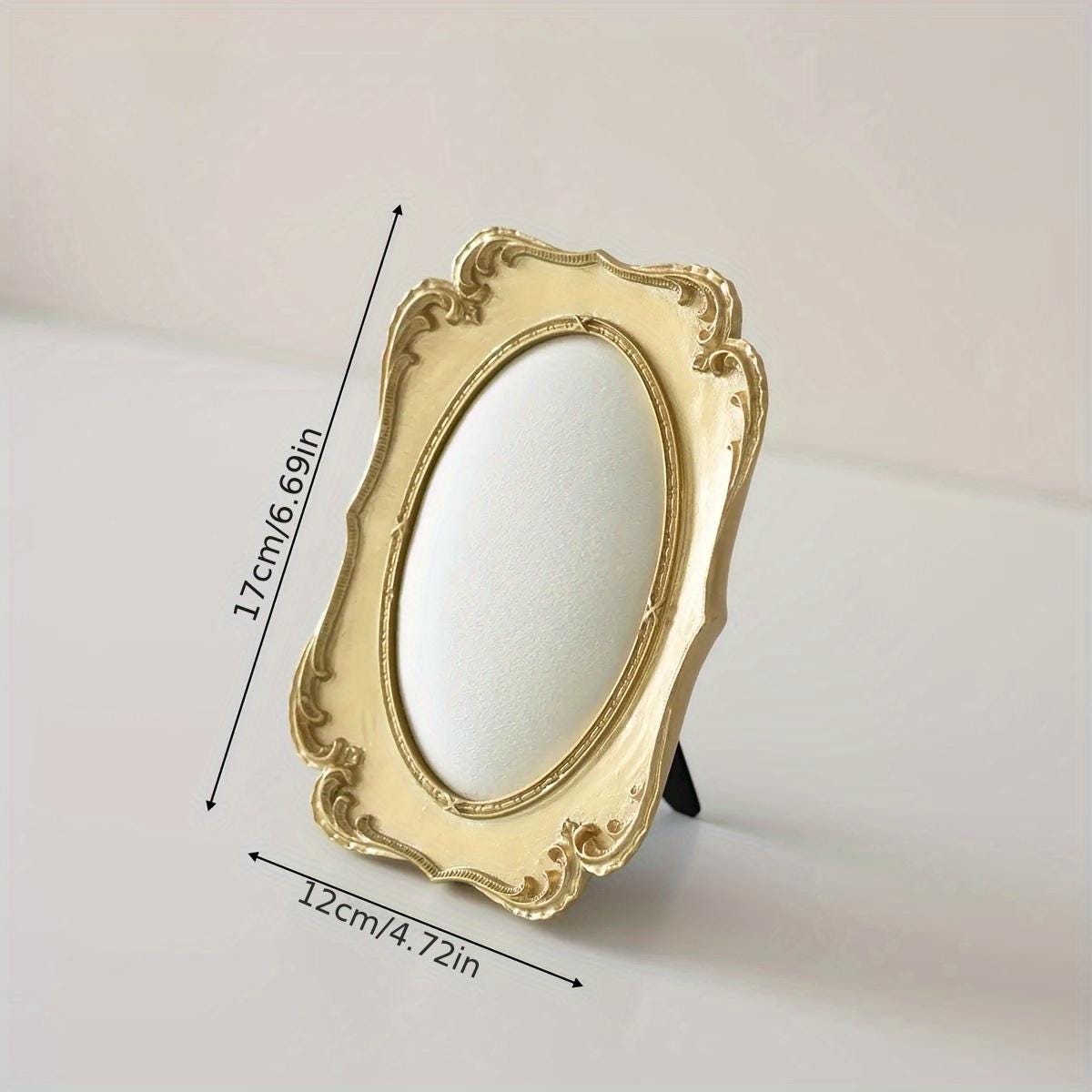 Ornate Gold Baroque Jewelry Stand: Velvet Necklace Ring Holder