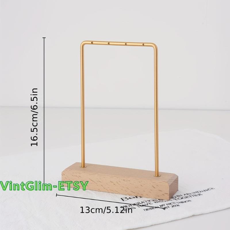 Embroidered Jewelry Holder: Elegant Necklace & Earring Display Stand