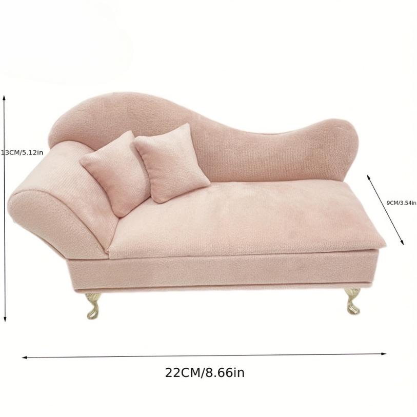 Miniature Pink Velvet Jewelry Sofa: Barbiecore Ring & Earring Holder