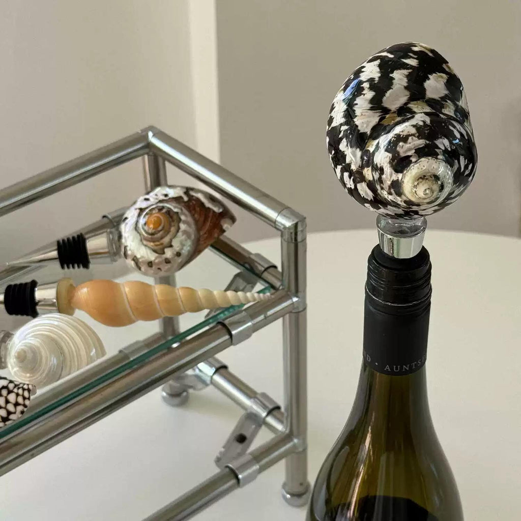 Seashell Wine Stopper: Coastal Bar Decor, Unique Wine Lover Gift